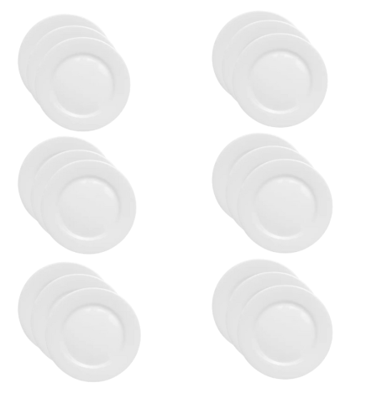 LUBIANA KASZUB / HEL 0230 - 30 SZT. - talerz płytki 19 cm | porcelana