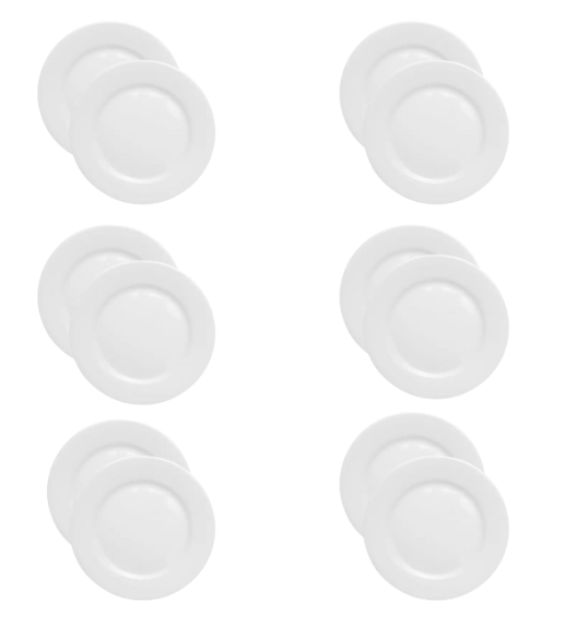 LUBIANA KASZUB / HEL 0226 - 12 SZT. Talerz płytki 15 cm | porcelana