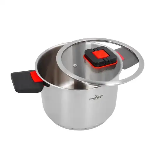 ZWIEGER KOMPACT Komplet 3 garnków z pokrywkami + Brytfanna Practi Plus/ stal nierdzewna 