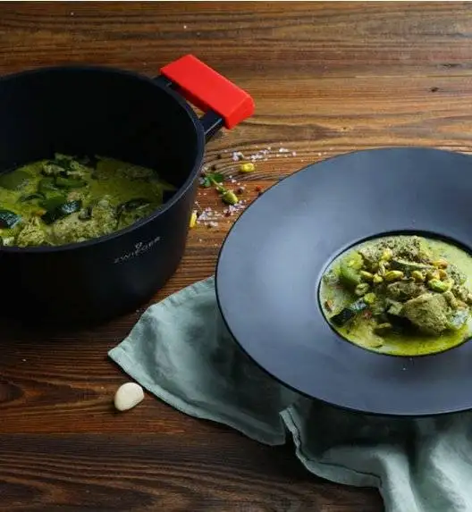 ZWIEGER OBSIDIAN Komplet Garnki 6 el z pokrywkami 5,5l/ 3,5l/ 2l GREBLON + Brytfanna Practi Plus