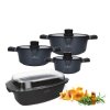 ZWIEGER VESNA Komplet 3 garnków z pokrywkami 20, 24, 28 cm / GREBLON C3 non-stick + Brytfanna Practi Plus