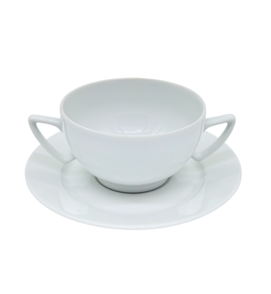 LUBIANA AMBASADOR 12 SZT. - Bulionówka 300 ml  + spodek 16 cm | porcelana zmywarka