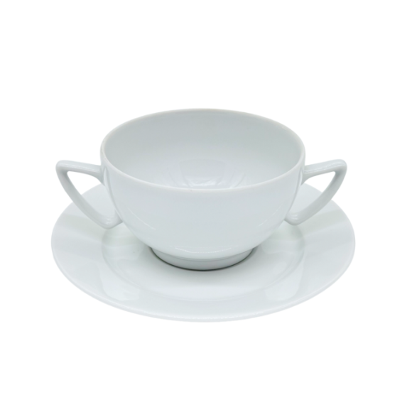 LUBIANA AMBASADOR 12 SZT. - Bulionówka 300 ml  + spodek 16 cm | porcelana zmywarka