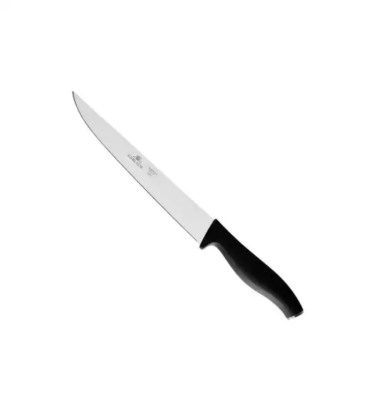 GERLACH COMFORT 985 Zestaw 5 noży w bloku czarnym + nożyce stalowe + deska dębowa / antypoślizgowa rękojeść