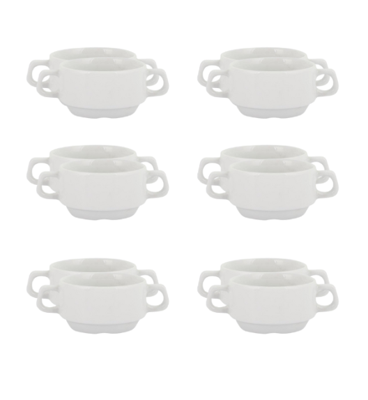 LUBIANA KASZUB / HEL 0617 - 12 SZT. Bulionówka 320 ml | porcelana