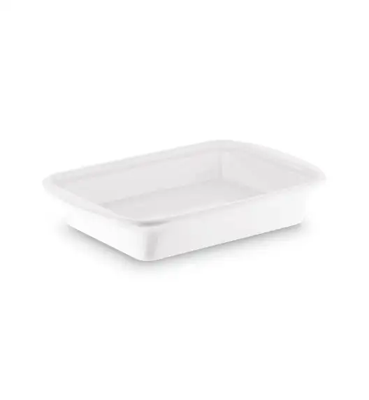 TADAR CERAMIC Maselniczka porcelanowa 16,5 x 12 cm / z pokrywką / biała