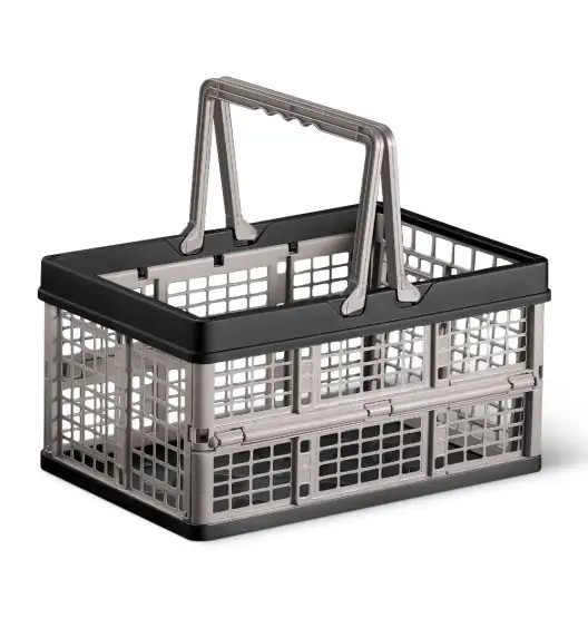 DOMOTTI Skrzynka gospodarcza składana z rączkami 16 l / MIX KOLOR