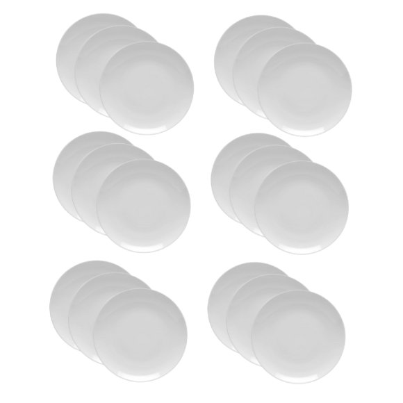 LUBIANA HOTEL BOSS 18x Talerz płytki 31 cm | biały | porcelana