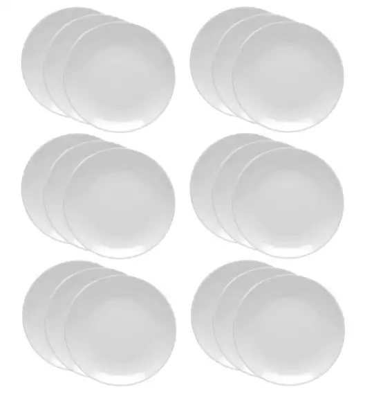 LUBIANA HOTEL BOSS 18x Talerz płytki 25 cm | biały | porcelana