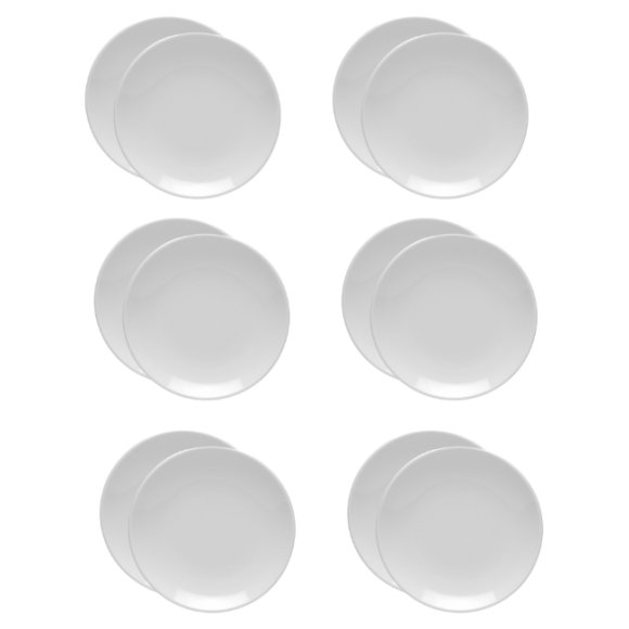 LUBIANA HOTEL BOSS 12x Talerz płytki 15 cm | biały | porcelana