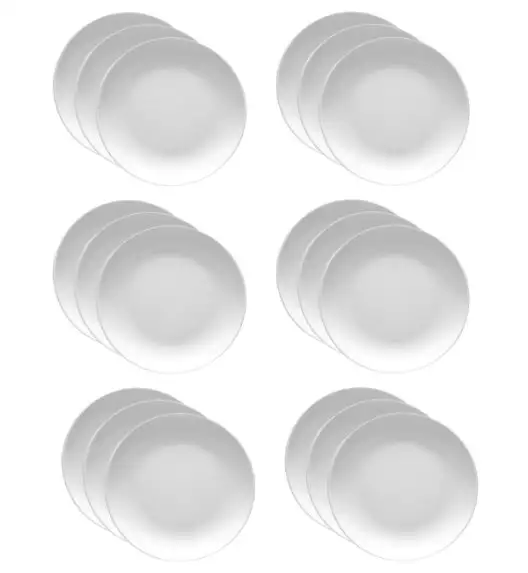 LUBIANA HOTEL BOSS 18x Talerz płytki 19 cm | biały | porcelana