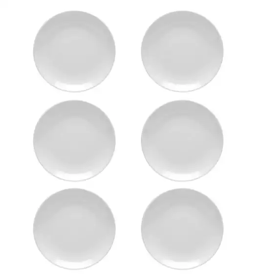 LUBIANA HOTEL BOSS 6x Talerz płytki 23 cm | biały | porcelana