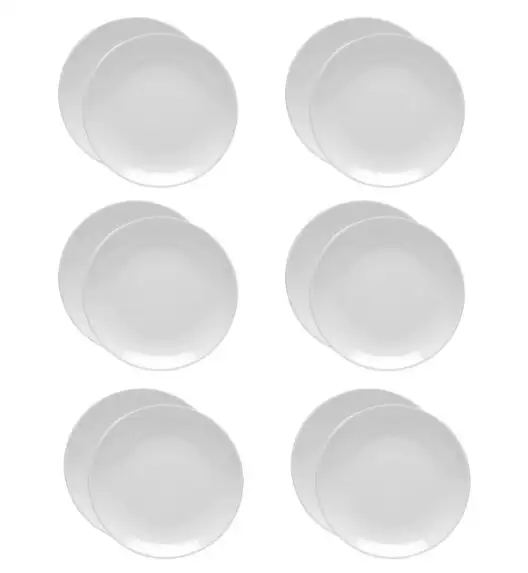 LUBIANA HOTEL BOSS 12x Talerz płytki 23 cm | biały | porcelana