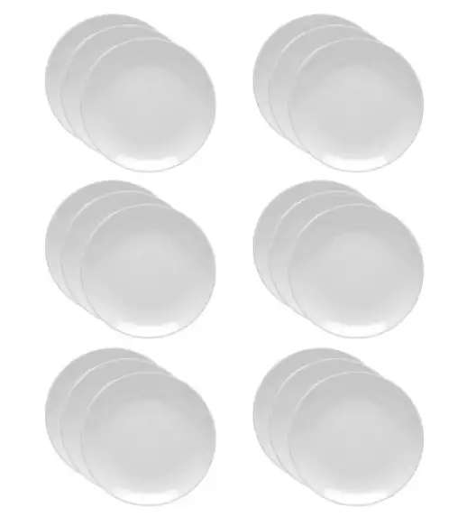 LUBIANA HOTEL BOSS 18x Talerz płytki 23 cm | biały | porcelana