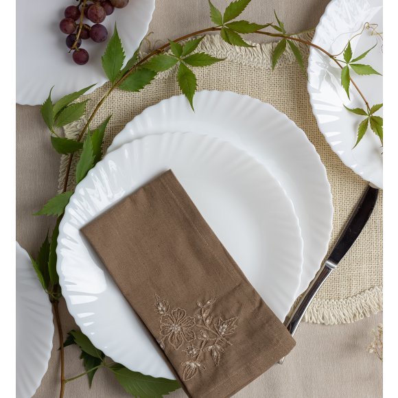 LUMINARC FESTON Talerz płytki 23 cm biały / szkło hartowane