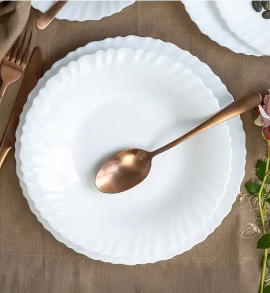 LUMINARC FESTON Talerz głęboki 23 cm biały / szkło hartowane