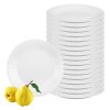 LUMINARC FESTON Talerz obiadowy 25 cm komplet 18 sztuk biały / szkło hartowane