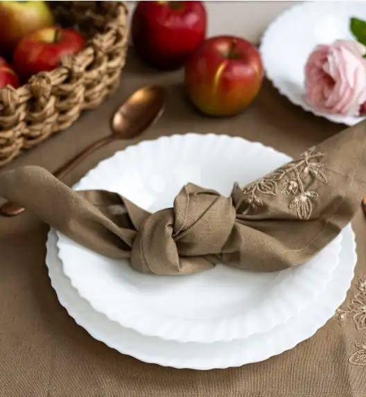 LUMINARC FESTON Talerz głęboki 23 cm komplet 6 sztuk biały / szkło hartowane