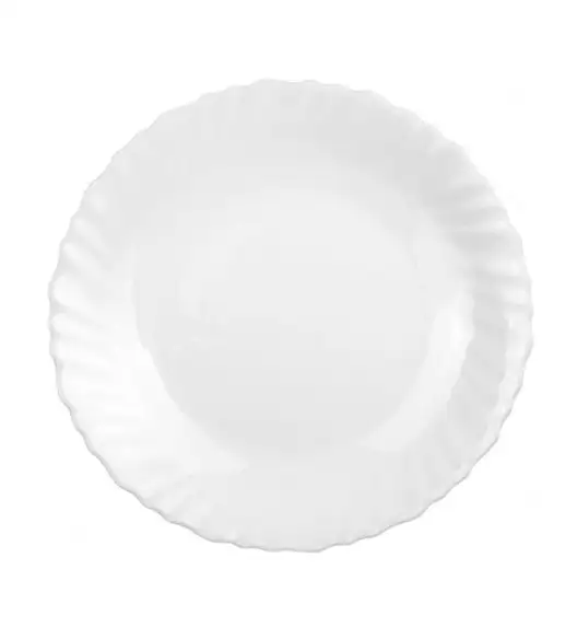 LUMINARC FESTON Talerz głęboki 23 cm komplet 12 sztuk biały / szkło hartowane