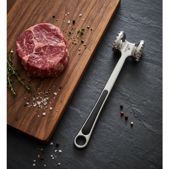 GERLACH AMBIENTE Tłuczek do mięsa 24 cm | cynk | 2 rodzaje ząbków