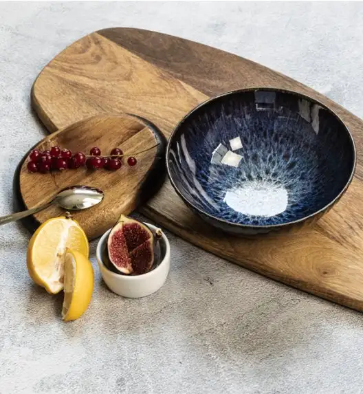 LUBIANA STONEWARE CERAMIKA / COSMOS / Salaterka 17 cm x 12 SZT. / odcień niebieskiego