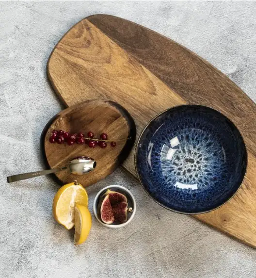 LUBIANA STONEWARE CERAMIKA / COSMOS / Salaterka 17 cm x 12 SZT. / odcień niebieskiego