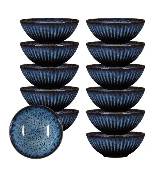 LUBIANA STONEWARE CERAMIKA / COSMOS / Salaterka 17 cm x 12 SZT. / odcień niebieskiego