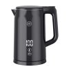MG HOME Czajnik elektryczny 1,7 l z regulacją temperatury / stylowy / inteligentny / czarny