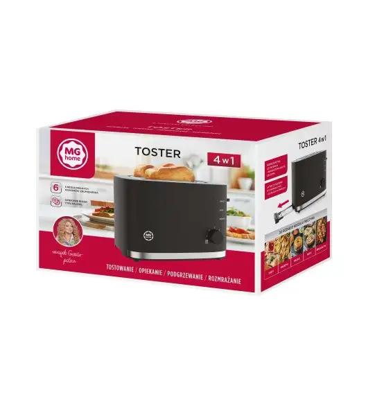 MG HOME Toster 4w1 / czarny