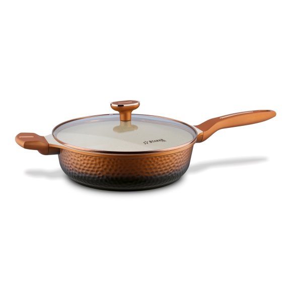 STARKE PRO TEXTURE COPPER PATELNIA GŁĘBOKA 28X8 CM NON-STICK INDUKCJA 
