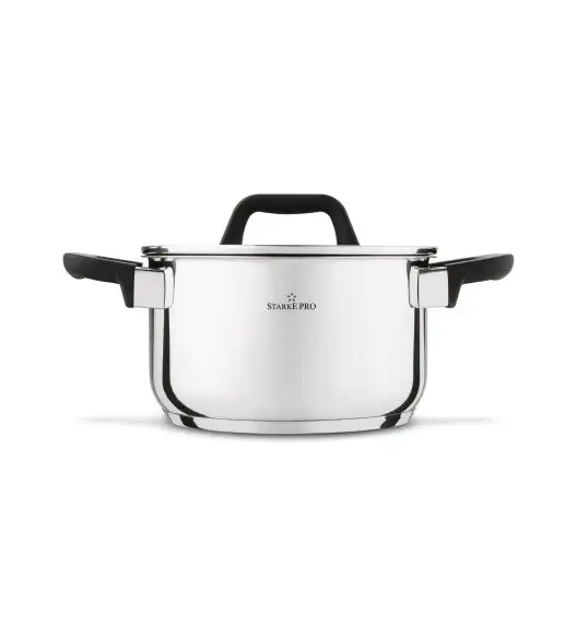 STARKE PRO SFERA Komplet 3 garnków z pokrywkami / stal nierdzewna 