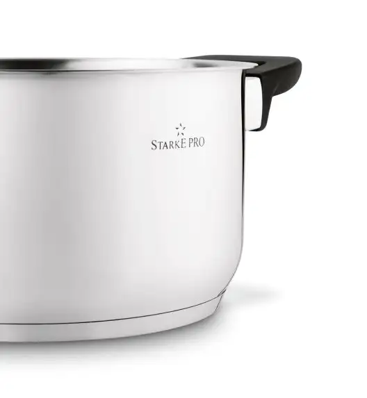 STARKE PRO SFERA Komplet 3 garnków z pokrywkami / stal nierdzewna 