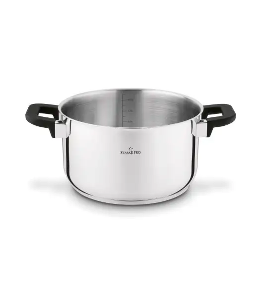 STARKE PRO SFERA Komplet 3 garnków z pokrywkami / stal nierdzewna 