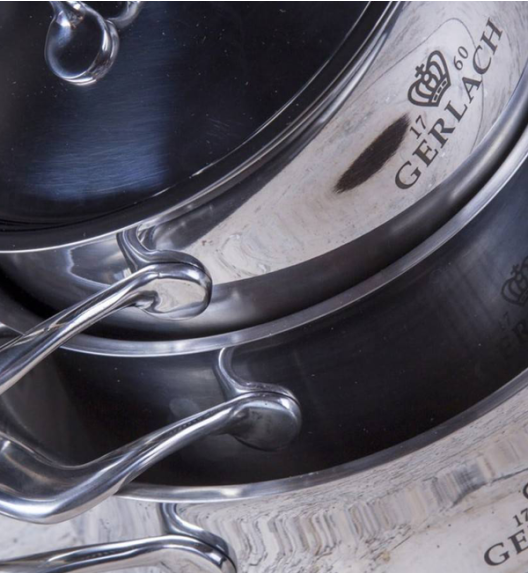 GERLACH SENDO Komplet Garnki z pokrywkami 11 el + garnek 7 l Gerlach Ambiente