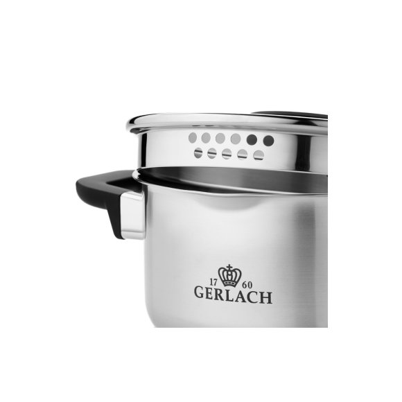 GERLACH AMBIENTE PLUS Komplet Garnki z pokrywkami 10 el + Garnki Gerlach Ambiente 7 l i 10 l / stal nierdzewna 18/10
