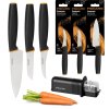 FISKARS CONTROL+ Komplet 3 noży + ostrzałka ceramiczna Roll-Sharp / japońska stal nierdzewna