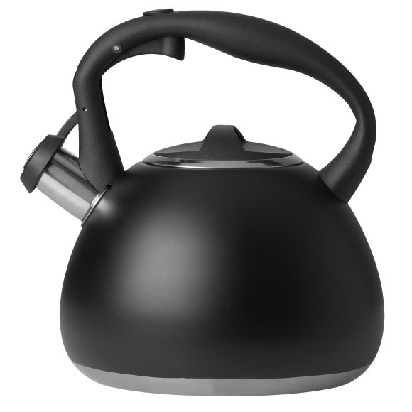 MG HOME | BLACK Czajnik tradycyjny z gwizdkiem 3 l / stal nierdzewna