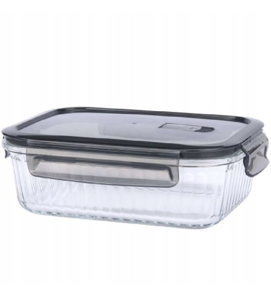 MG HOME | CUCINA Komplet 3 pojemników na żywność z pokrywkami / szkło borokrzemowe