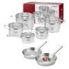 GERLACH AMBIENTE Komplet Garnki z pokrywkami 10 el + 2 patelnie PRESTIGE / stal nierdzewna / indukcja