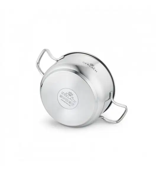 GERLACH SIMPLE Komplet Garnki z pokrywkami + wkład do gotowania na parze 9 el + 2 patelnie PRESTIGE / Stal nierdzewna