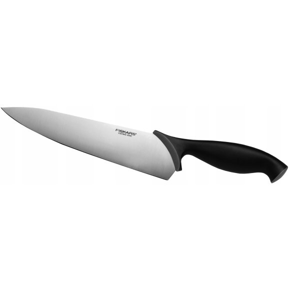 FISKARS CONTROL 1073023 Zestaw 5 noży kuchennych w czarnym bloku + Ostrzałka Essential