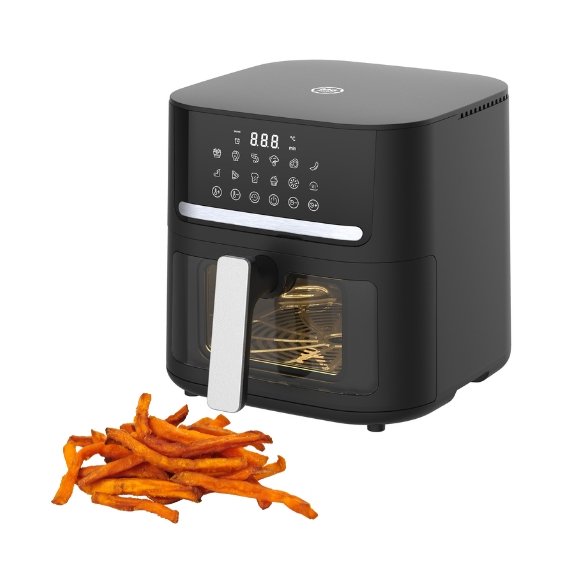 MG HOME Frytownica beztłuszczowa z okienkiem 6,5 l air fryer / 1600 W / 12 programów