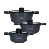 WYPRZEDAŻ! ZWIEGER VESNA Komplet 3 garnków z pokrywkami 20, 28 cm / GREBLON C3 non-stick / indukcja BRAK POKRYWKI 24 CM 