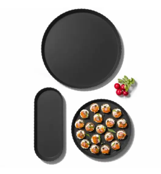 WYPRZEDAŻ! BLIM PLUS ATENA Taca okrągła śr. 30 cm czarna