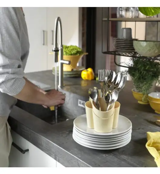 WYPRZEDAŻ! BLIM PLUS Pojemnik na sztućce z przegrodami / brązowy