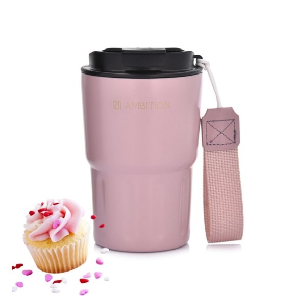 AMBITION FERN Kubek termiczny 350 ml / różowy