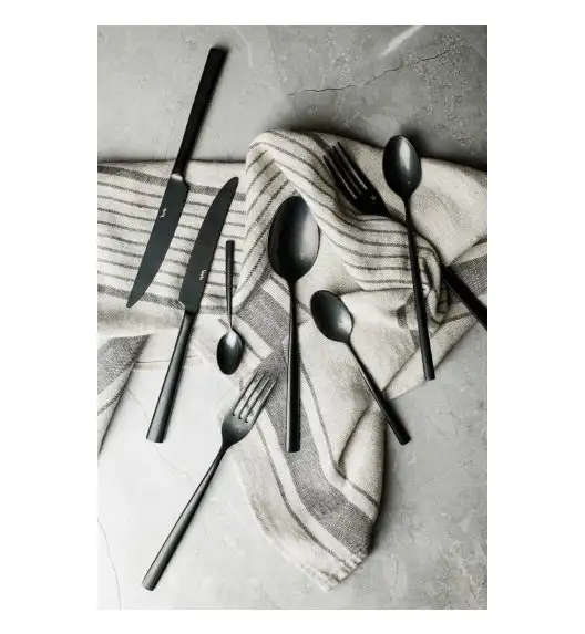 WYPRZEDAŻ! VERLO SU BLACK Łyżeczka do herbaty LUZ / stal nierdzewna