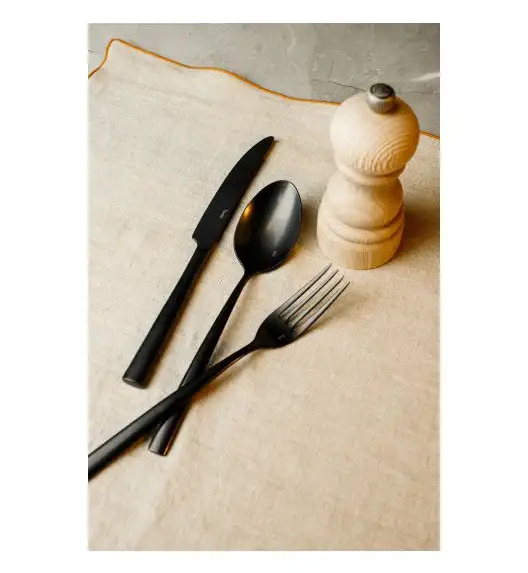 WYPRZEDAŻ! VERLO SU BLACK Łyżeczka do herbaty LUZ / stal nierdzewna