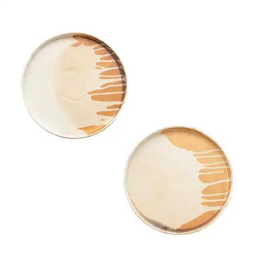 WYPRZEDAŻ! VERLO SAMTO Talerz okrągły płaski śr. 28 cm / kremowy