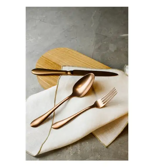 WYPRZEDAŻ! VERLO DESTELLO COPPER Widelec obiadowy LUZ / stal nierdzewna